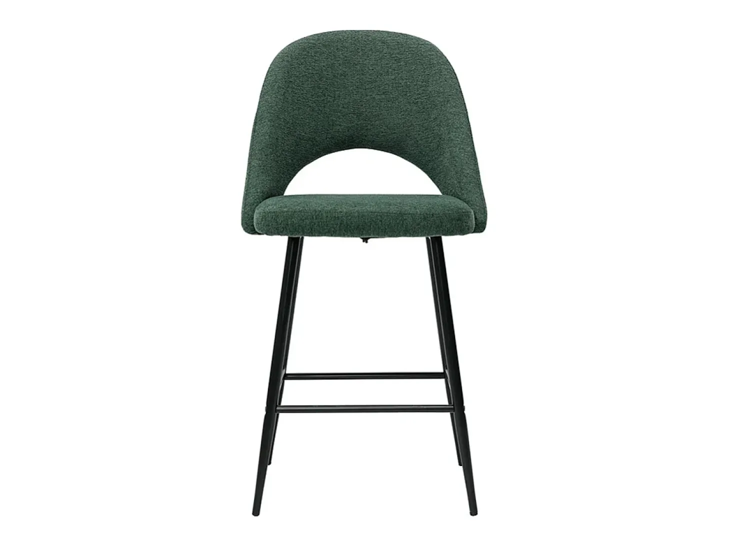 Set de 2 taburetes de cocina efecto aterciopelado texturizado verde 65 cm COSETTE