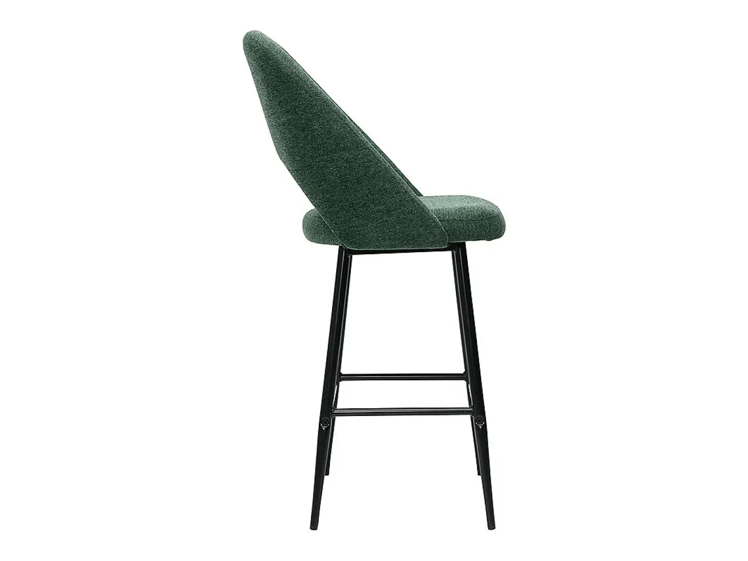 Set de 2 taburetes de cocina efecto aterciopelado texturizado verde 65 cm COSETTE