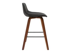 Set de 2 taburetes de cocina de diseño negro y nogal 65 cm NONIE