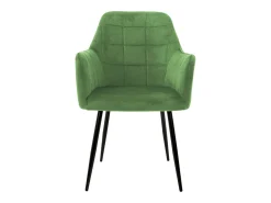 Set 6x Silla de comedor/salón de terciopelo verde salvia con patas de acero 84cm