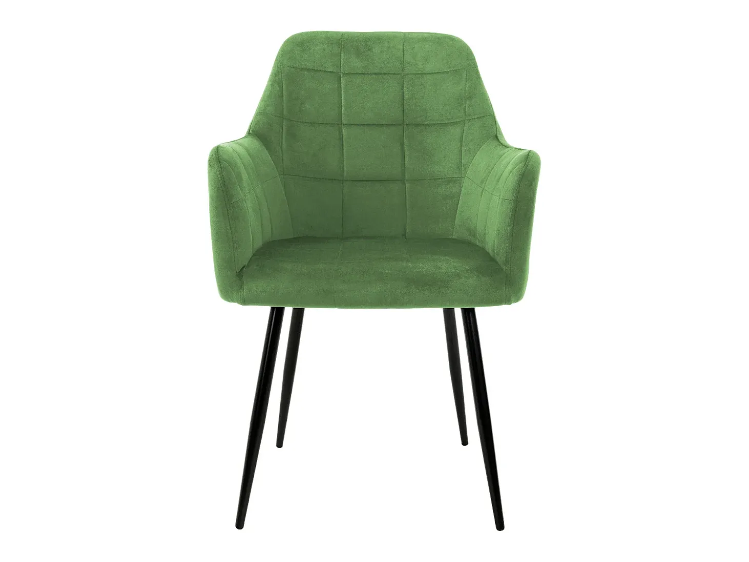 Set 6x Silla de comedor/salón de terciopelo verde salvia con patas de acero 84cm