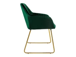 Set 4x sillas de comedor de terciopelo verde diseño ergonómico asiento moderno