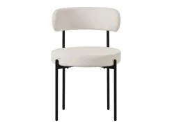 Set 2x sillas de comedor tejido teddy blanco de terciopelo ergonómico moderno