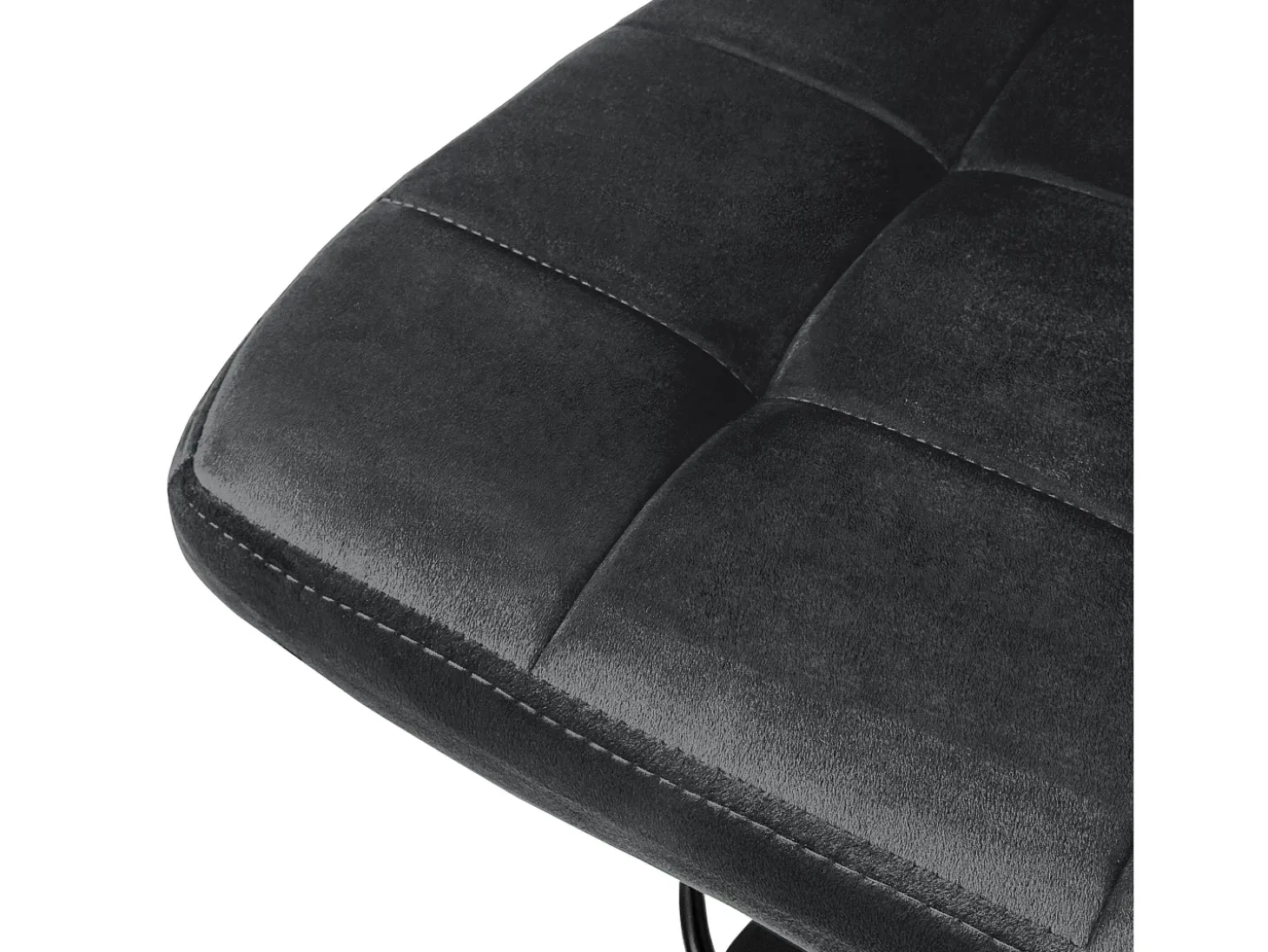Set 4x taburetes de bar de terciopelo gris silla giratoria 360° con reposapiés