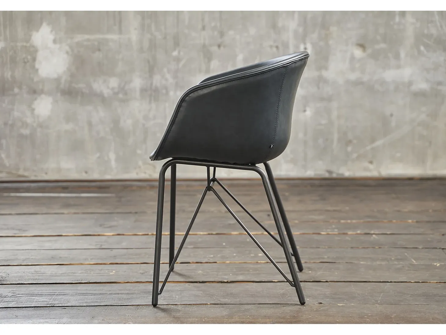 silla - Azul cuero sintético - DANI