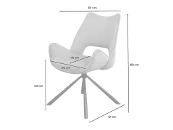 silla - gris piedra tela tejida - VELO