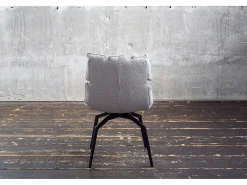 Silla - Gris tela tejida - BARO