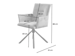Silla - Gris terciopelo - KYRA