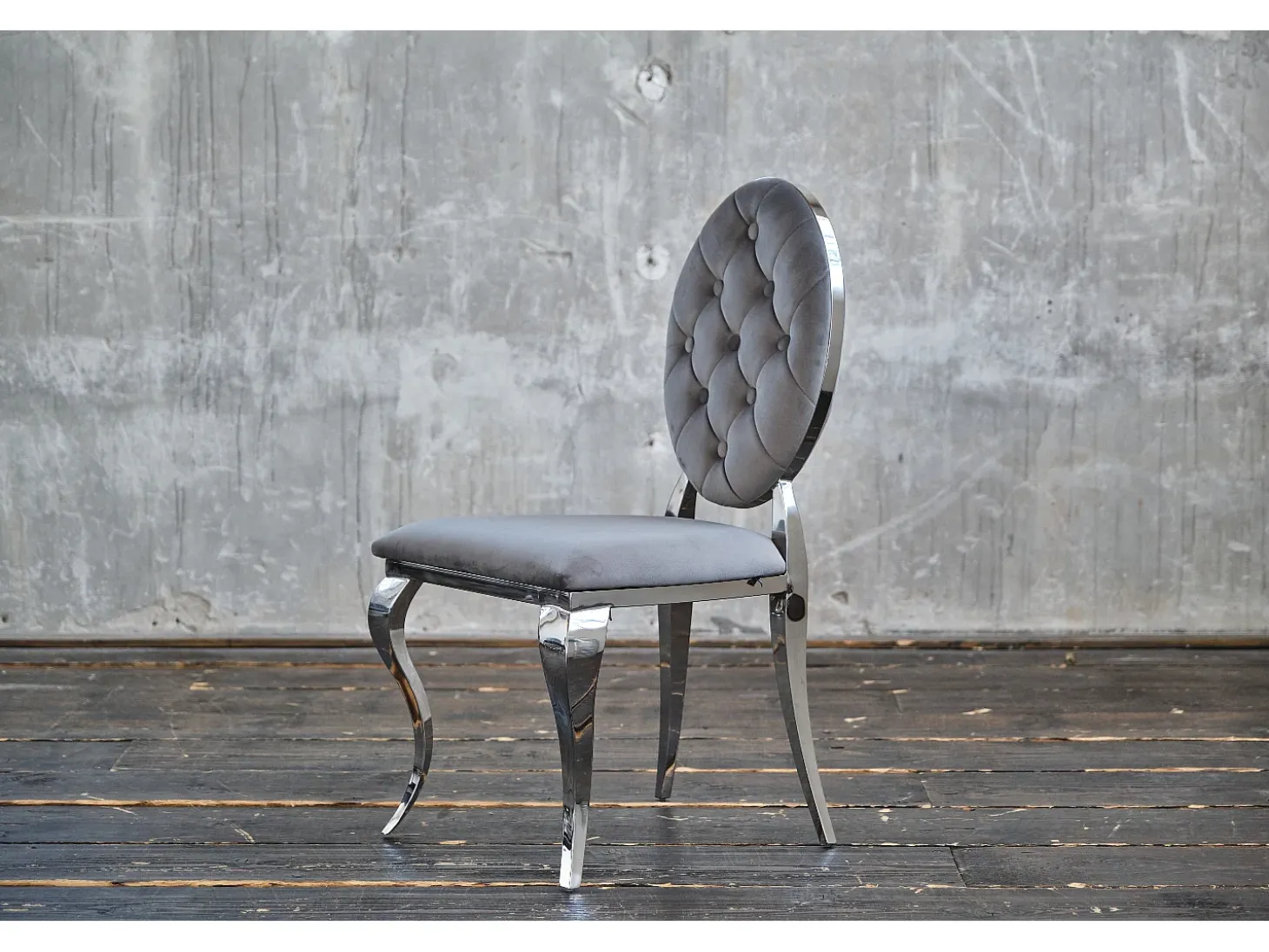 silla - Gris terciopelo - LINDA
