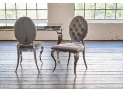 silla - Gris terciopelo - LINDA