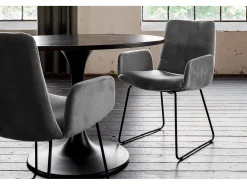 Silla - Gris terciopelo - NEW CHARME