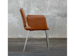 Silla - marrón cuero sintético - HAMA