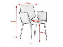 Silla - marrón cuero sintético - HAMA