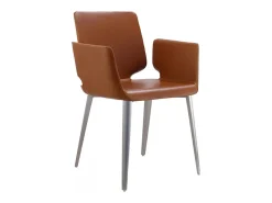 Silla - marrón cuero sintético - HAMA