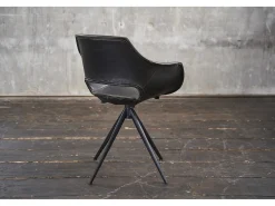 Silla - Negro cuero sintético - ZAJA