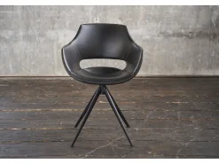 Silla - Negro cuero sintético - ZAJA