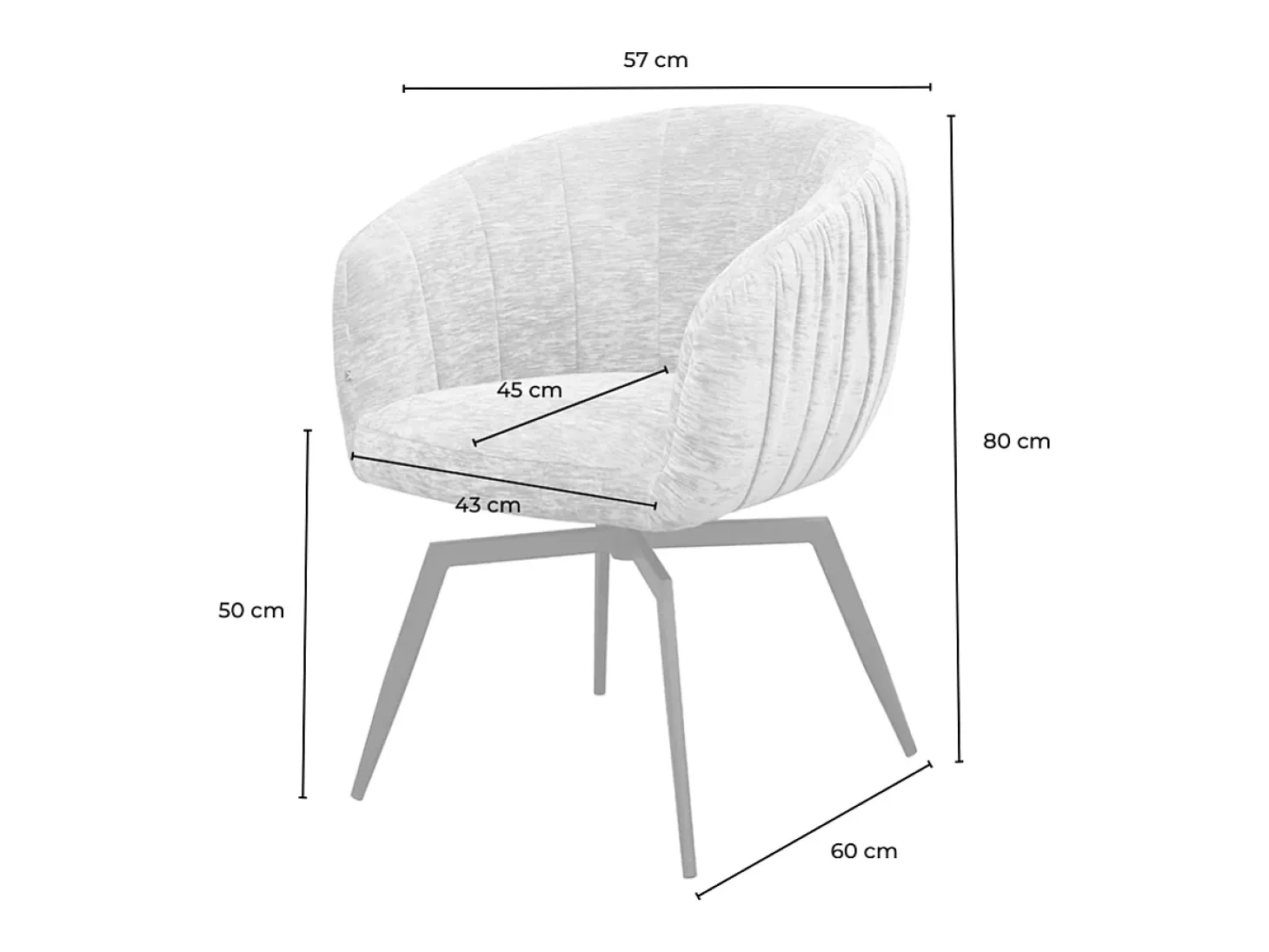 Silla - Negro tela tejida - LIMA