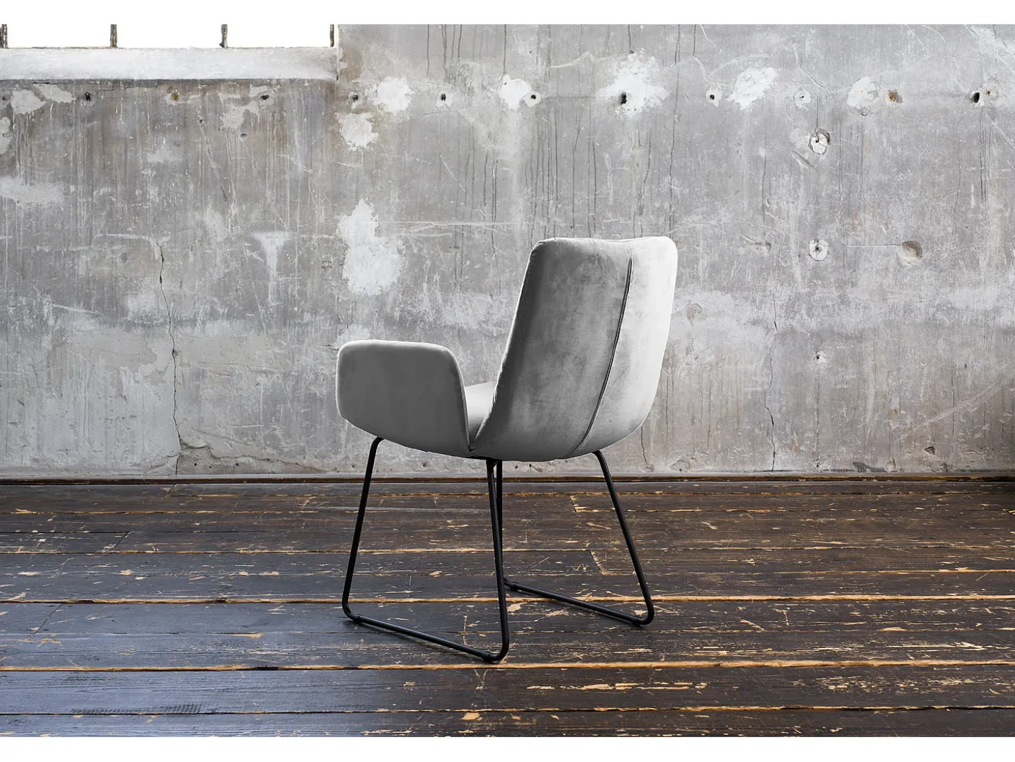 Silla - plata terciopelo - NEW CHARME