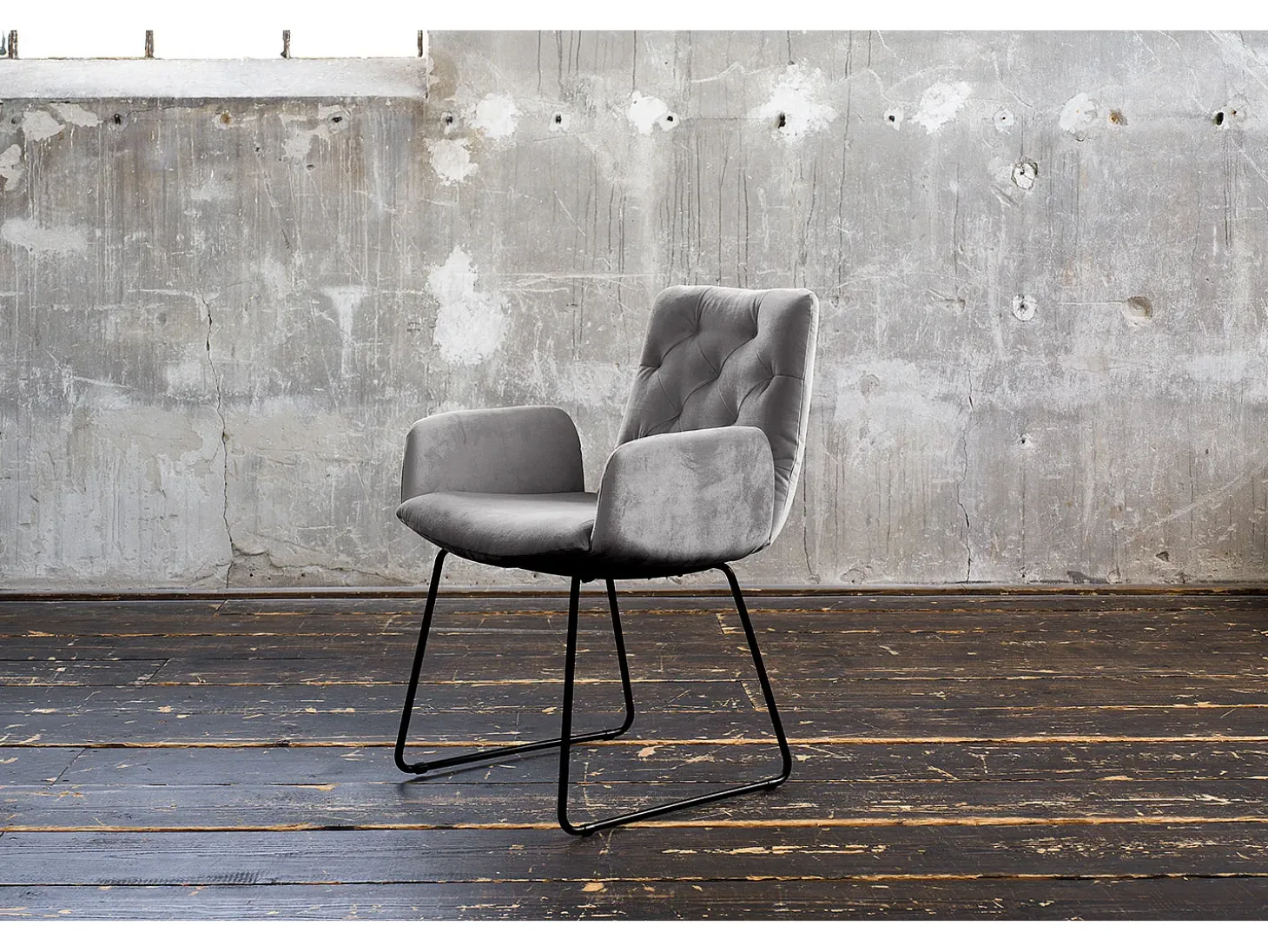 Silla - plata terciopelo - NEW CHARME