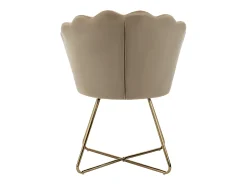 Silla - Terciopelo y metal - Color: beige - FIORI