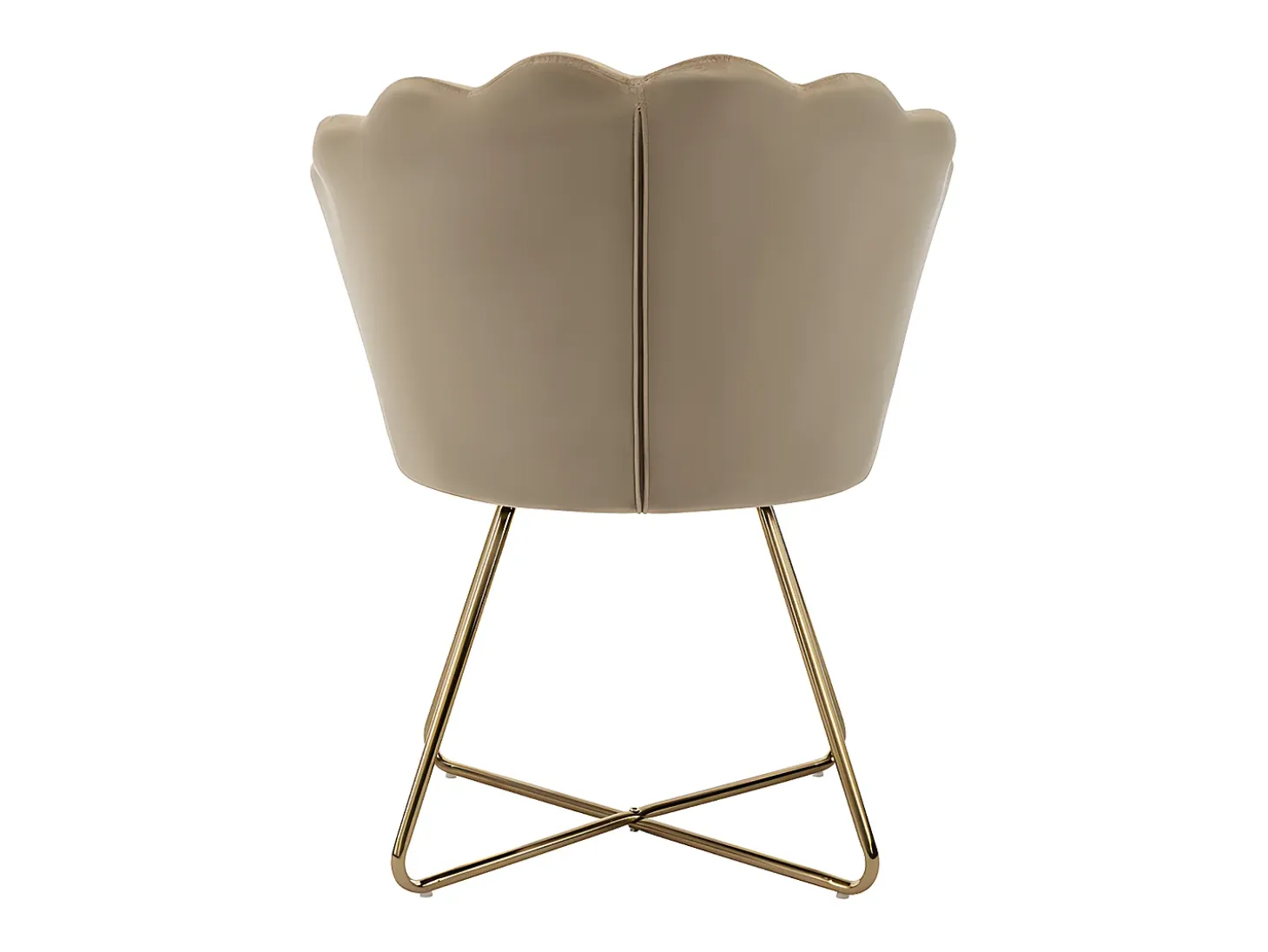 Silla - Terciopelo y metal - Color: beige - FIORI