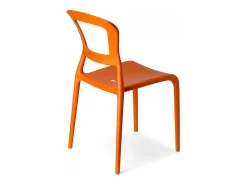 Silla apilable de diseño moderno para cocina, bar y restaurante Scab Pepper - Naranja