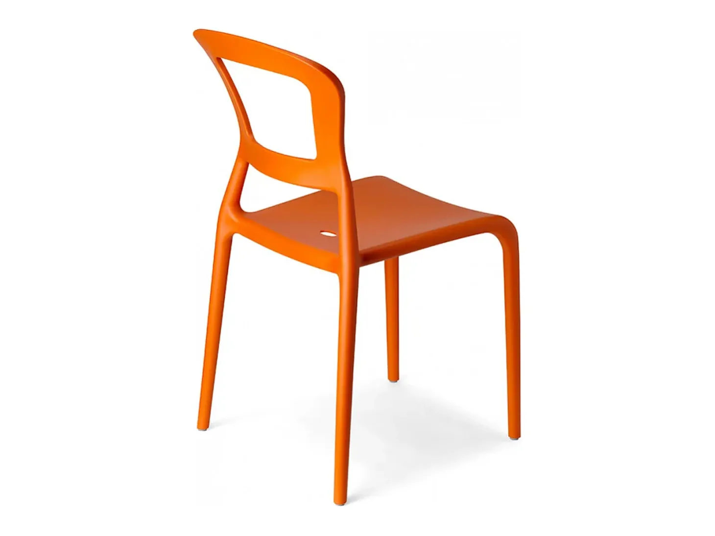 Silla apilable de diseño moderno para cocina, bar y restaurante Scab Pepper - Naranja
