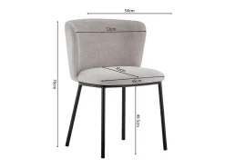 Silla 'ARTHUS' Tela Beige, dimensiones H76 x L52 x P54, ideal para tu cocina o comedor.