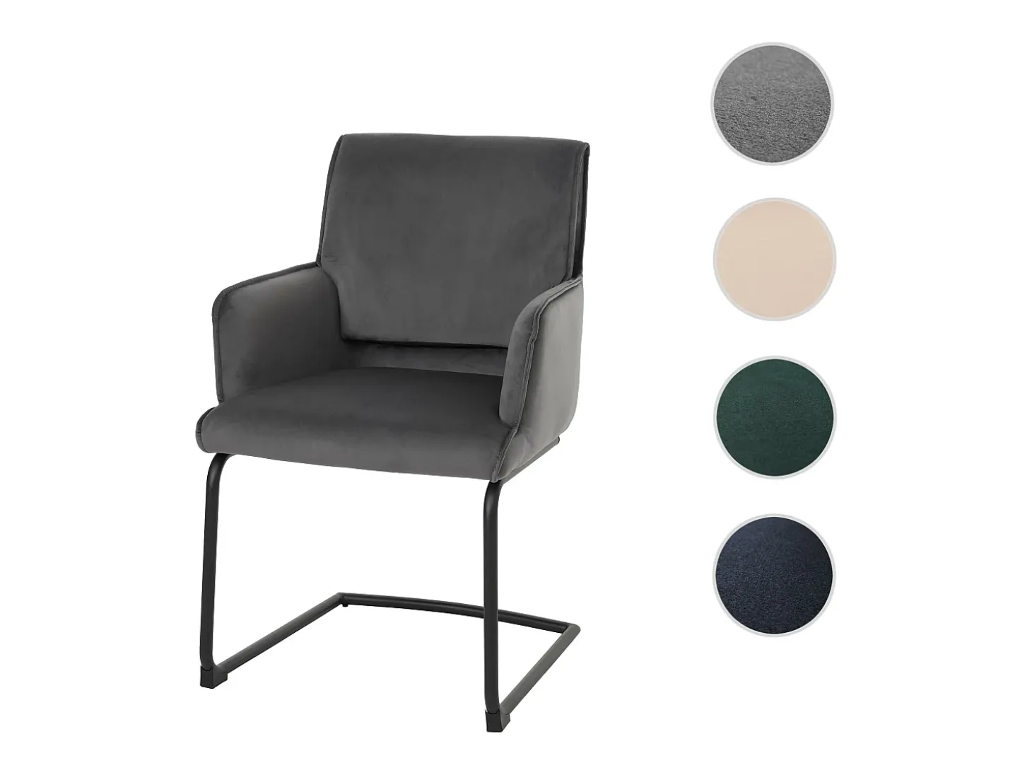 Silla basculante MCW-N60, gris oscuro