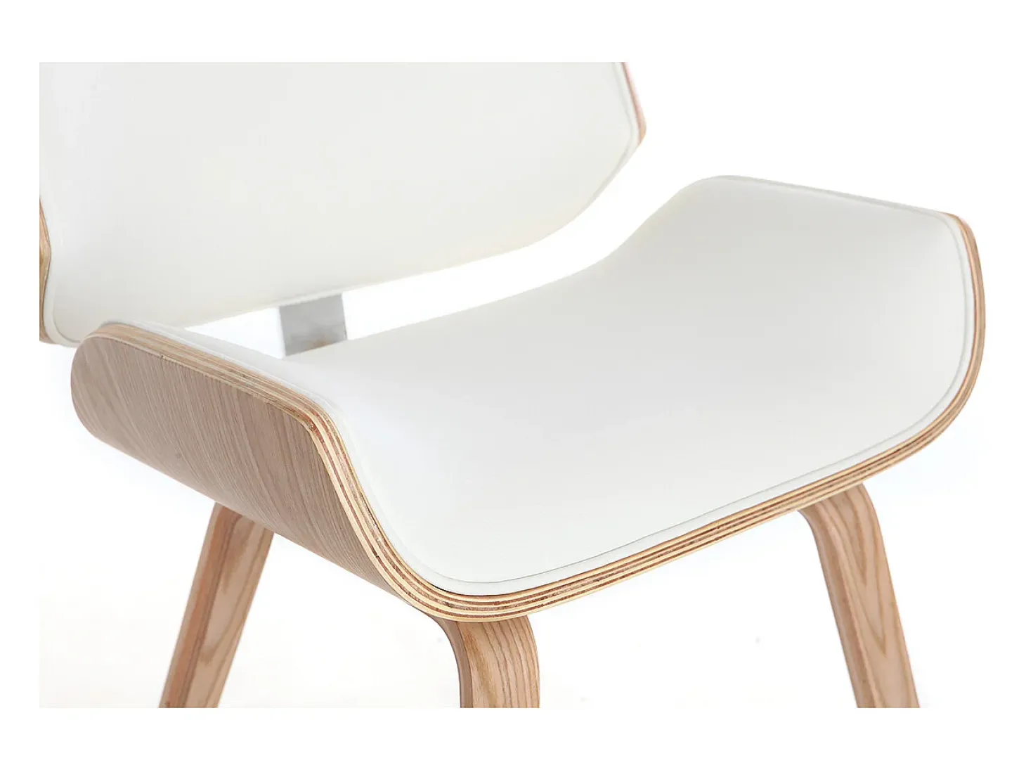 Silla blanca y madera clara RUBBENS