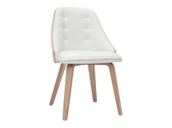 Silla blanca y madera clara FLUFFY