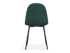Silla ''Boï'' Terciopelo Verde Patas Negras