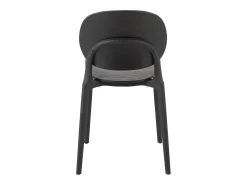 Silla básica de plástico negro Lola L 46 cm