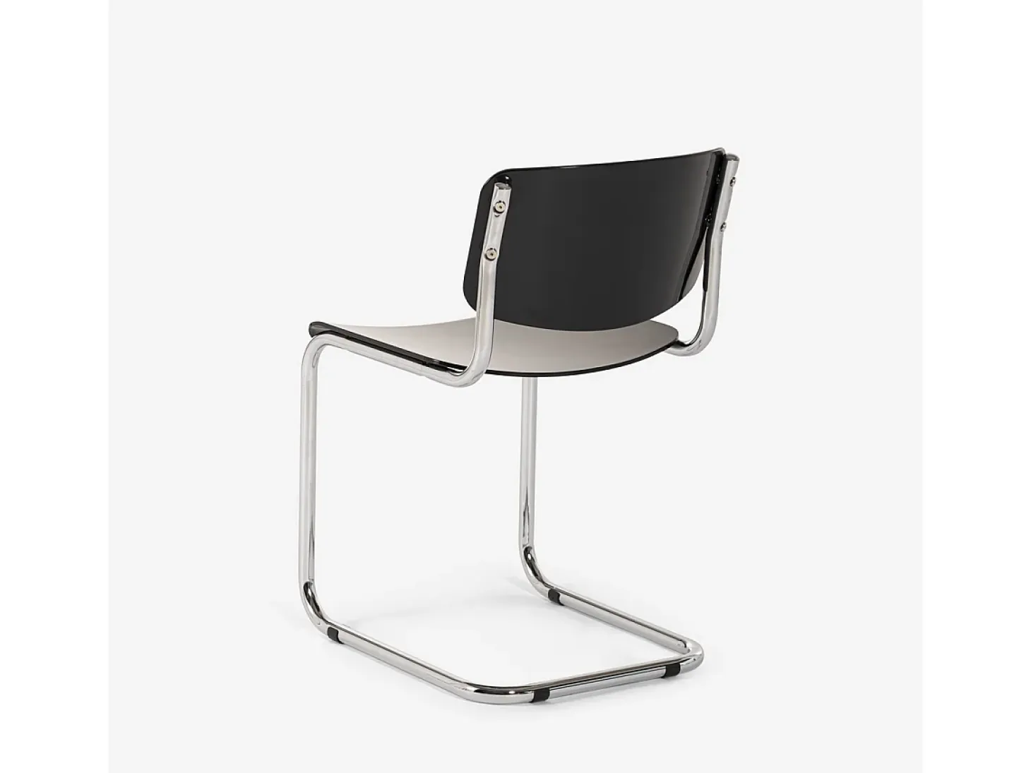 Silla cantilever para comedor, reuniones, oficina de diseño moderno Erys Light - Negro