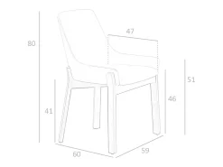 Silla comedor estructura nogal 4017 ANGEL CERDA