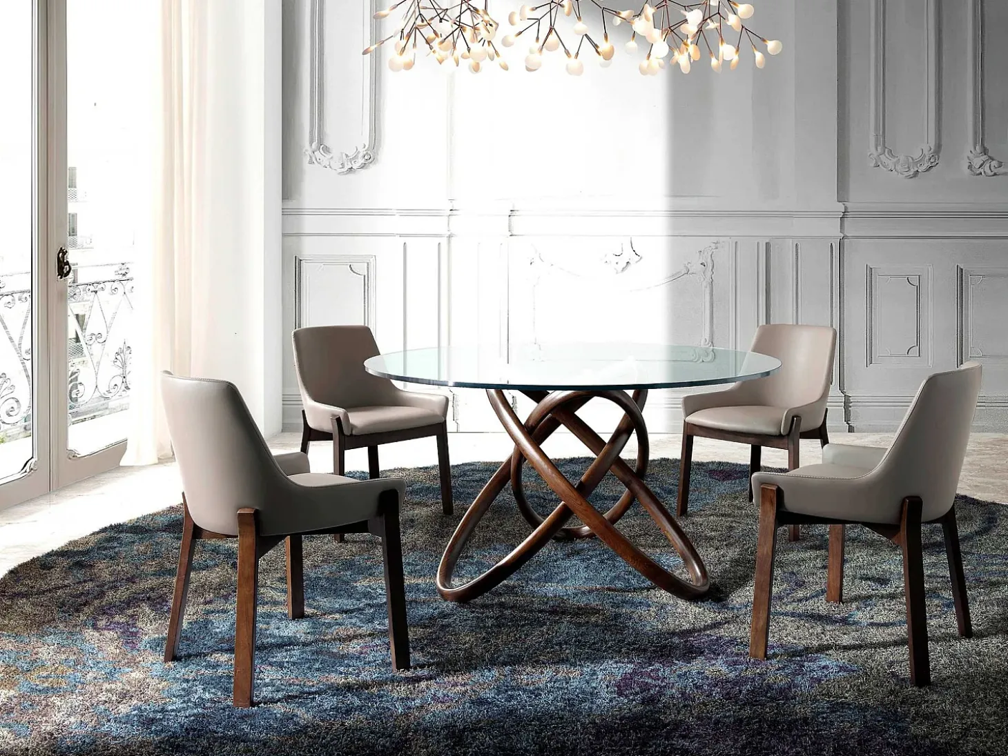 Silla comedor estructura nogal 4017 ANGEL CERDA