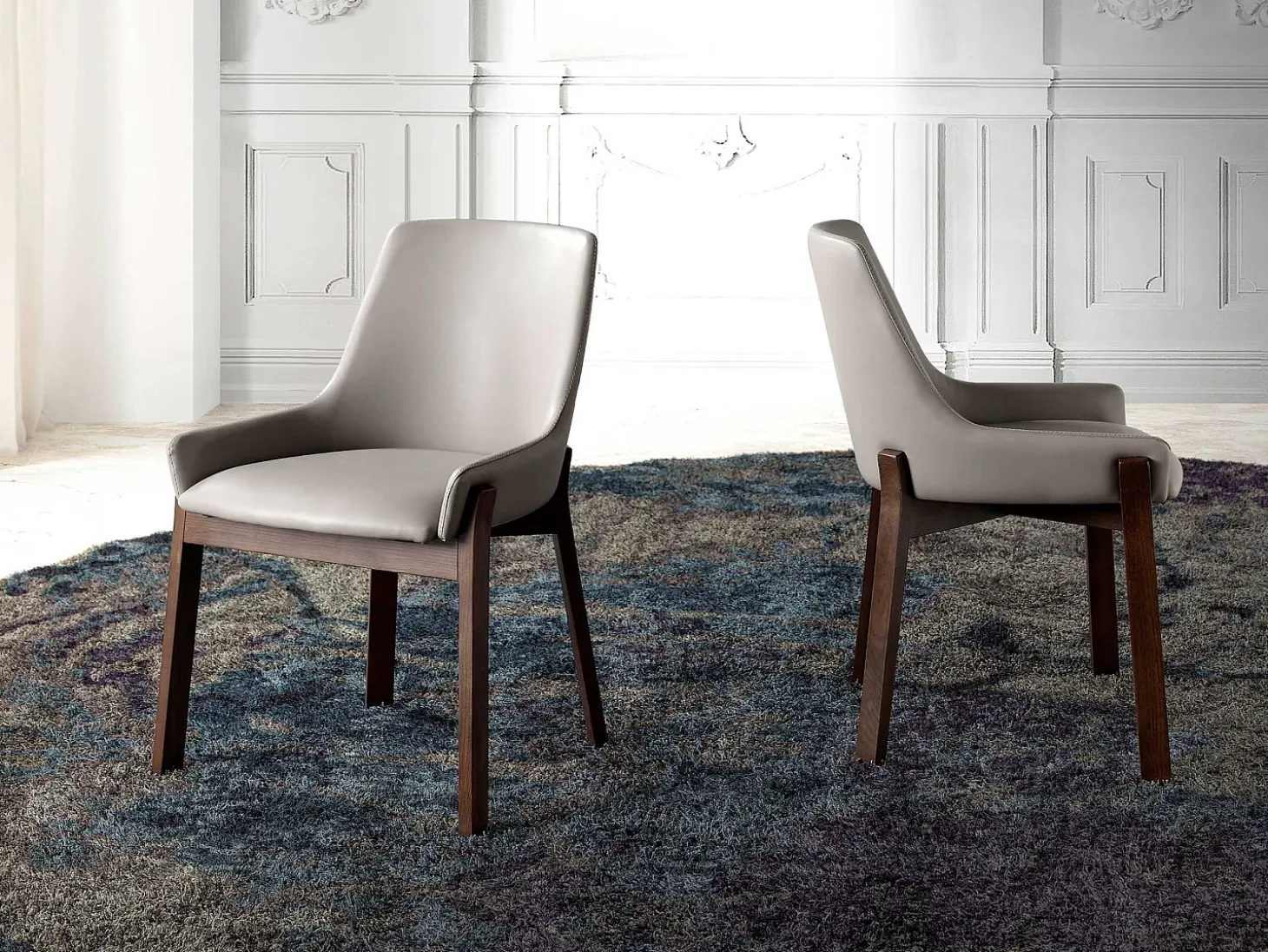 Silla comedor estructura nogal 4017 ANGEL CERDA