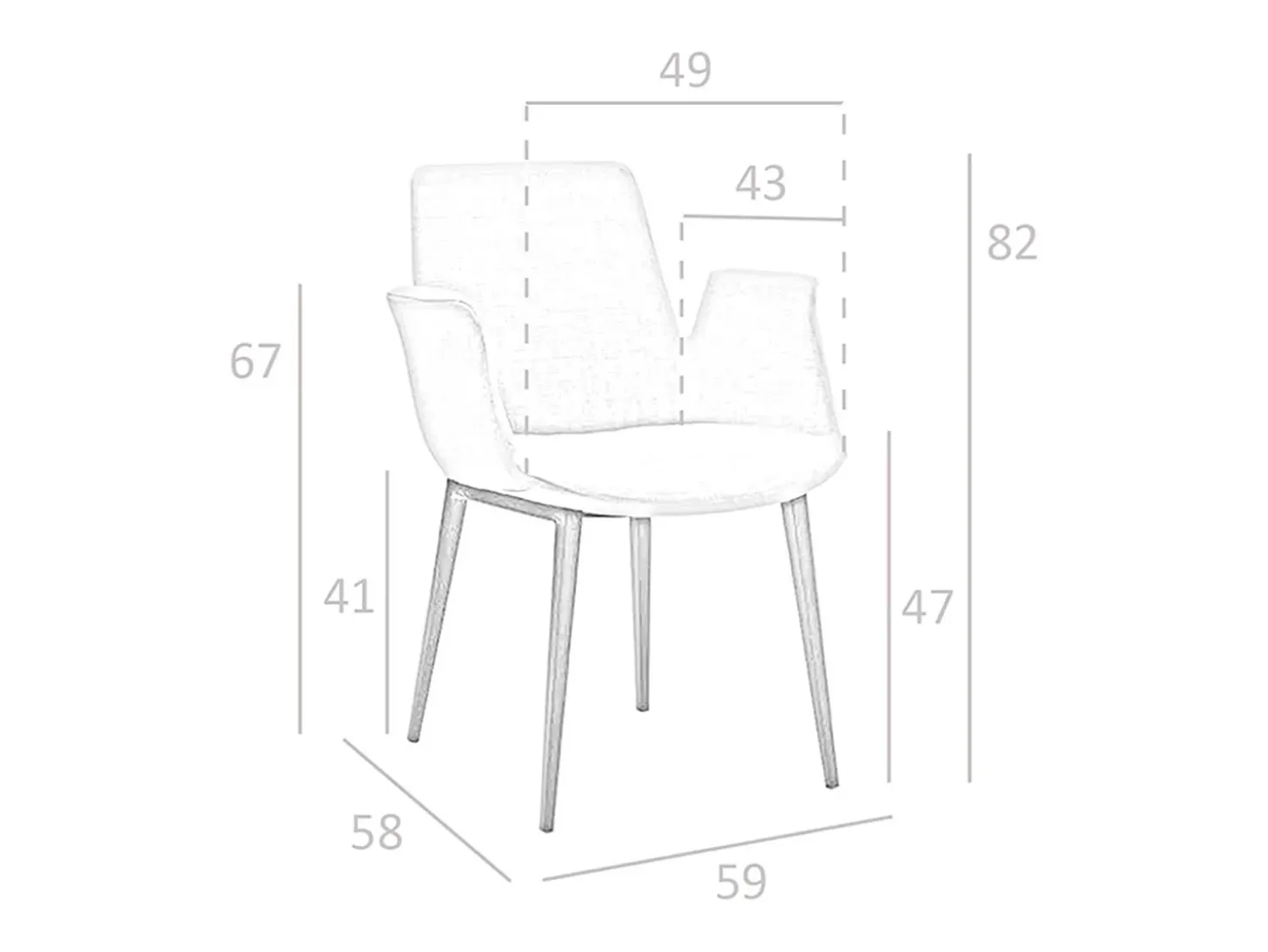 Silla comedor tapizada tela 4002 ANGEL CERDA