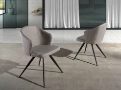 Silla comedor tapizada tela gris 4057 ANGEL CERDA