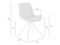 Silla comedor tapizada tela gris 4071 ANGEL CERDA