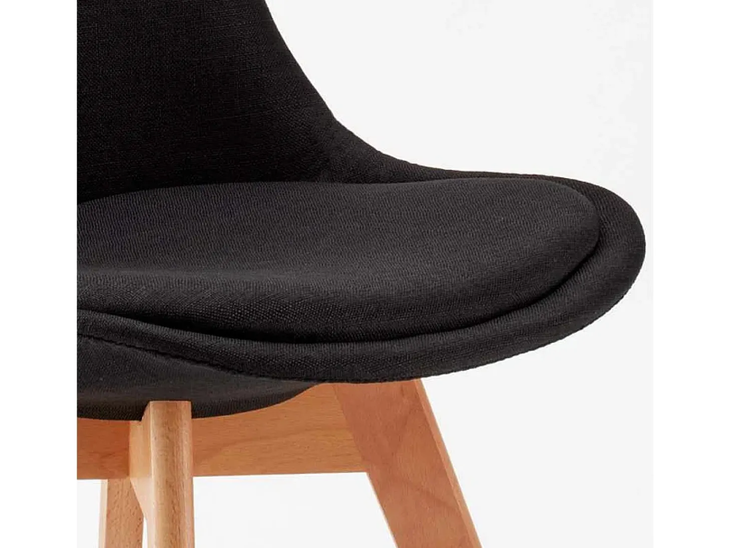 silla con cojín de tejido nórdico Goblet nordica plus para cocina y bar - Negro