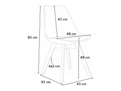 silla con cojín de tejido nórdico Goblet nordica plus para cocina y bar - Negro