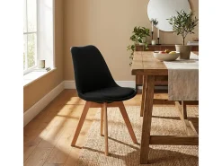 silla con cojín de tejido nórdico Goblet nordica plus para cocina y bar - Negro