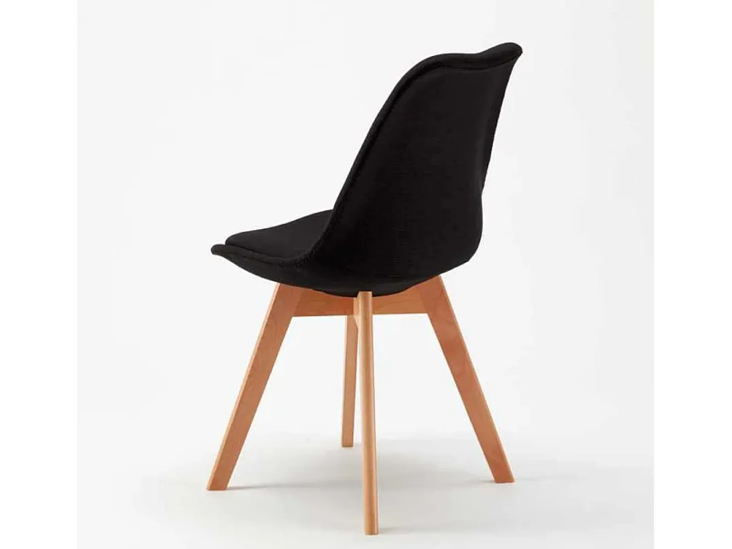 silla con cojín de tejido nórdico Goblet nordica plus para cocina y bar - Negro