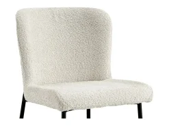 Silla con revestimiento Bouclé para comedor color Ecru. Colección LISE
