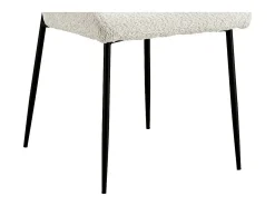 Silla con revestimiento Bouclé para comedor color Ecru. Colección LISE