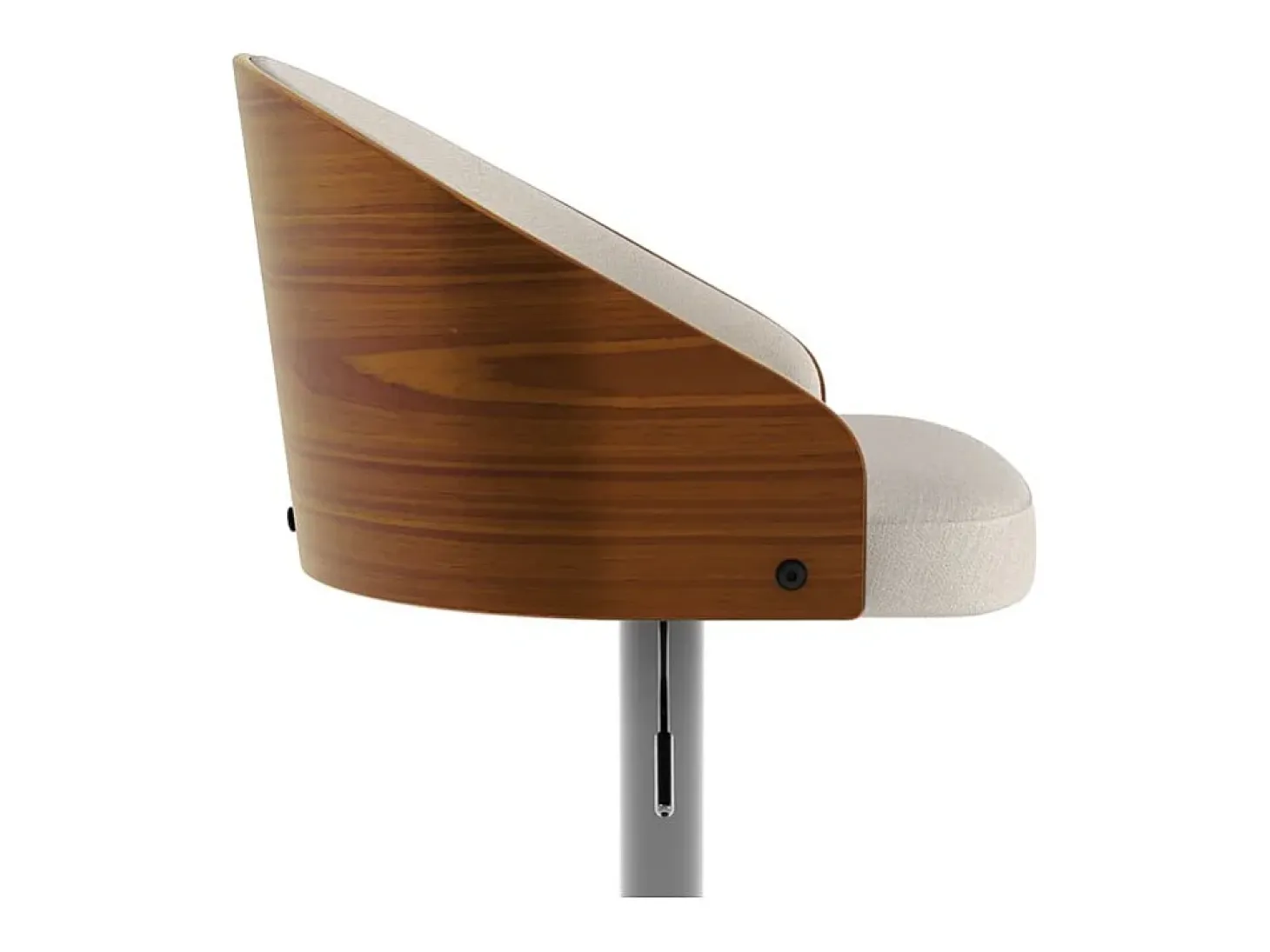 Silla de bar ajustable 63/84 cm en tejido beige - Carmelo
