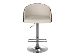 Silla de bar ajustable 63/84 cm en tejido beige - Carmelo