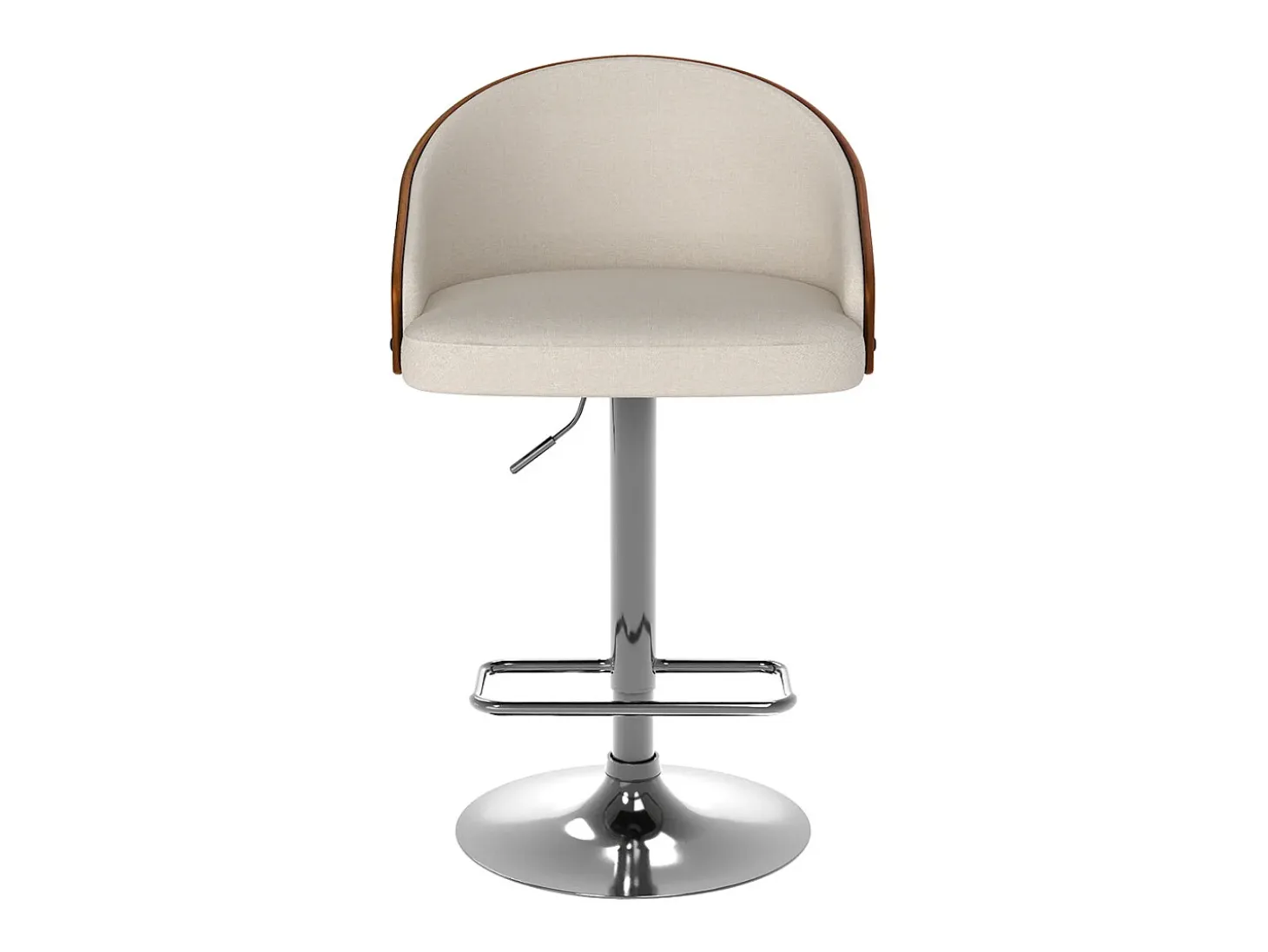 Silla de bar ajustable 63/84 cm en tejido beige - Carmelo