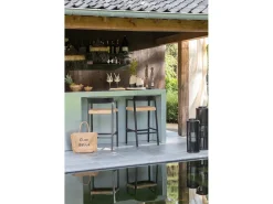 Silla de bar SUKA de madera de roble – Diseño contemporáneo-Color Negro